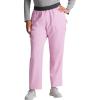 imageDickies Women Scrub Pullon Pant Mid Rise Tapered Leg Bottoms with 6 Pockets ampamp RibKnit Waistband DK135Frosted Strawberry
