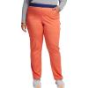 imageDickies Women Scrub Pullon Pant Mid Rise Tapered Leg Bottoms with 6 Pockets ampamp RibKnit Waistband DK135Heather Mystic Peach