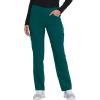 imageDickies Women Scrub Pullon Pant Mid Rise Tapered Leg Bottoms with 6 Pockets ampamp RibKnit Waistband DK135Hunter Green