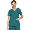 imageDickies Womens Genflex Youtility Mock Wrap TopTeal Blue