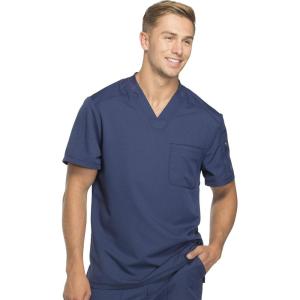 imageDickies Dynamix Scrubs for Men AthleticInspired VNeck Chest Pocket Scrub Top with FourWay Stretch ampamp Moisture Wicking DK610Navy