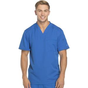 imageDickies Dynamix Scrubs for Men AthleticInspired VNeck Chest Pocket Scrub Top with FourWay Stretch ampamp Moisture Wicking DK610Royal