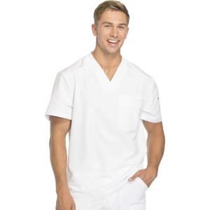 imageDickies Dynamix Scrubs for Men AthleticInspired VNeck Chest Pocket Scrub Top with FourWay Stretch ampamp Moisture Wicking DK610White