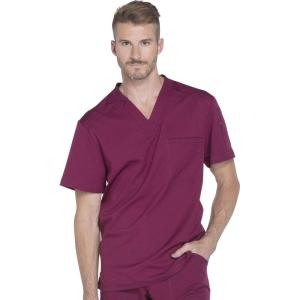 imageDickies Dynamix Scrubs for Men AthleticInspired VNeck Chest Pocket Scrub Top with FourWay Stretch ampamp Moisture Wicking DK610Wine