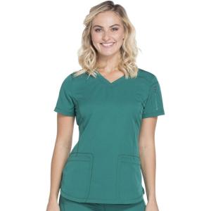 imageDickies Dynamix Womens Tops AthleticInspired VNeck Scrub Top with FourWay Stretch and Moisture Wicking DK730Green