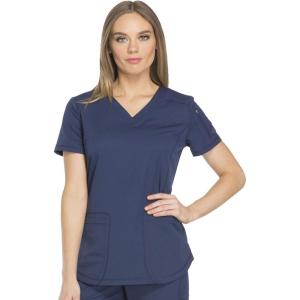 imageDickies Dynamix Womens Tops AthleticInspired VNeck Scrub Top with FourWay Stretch and Moisture Wicking DK730Navy
