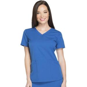 imageDickies Dynamix Womens Tops AthleticInspired VNeck Scrub Top with FourWay Stretch and Moisture Wicking DK730Royal