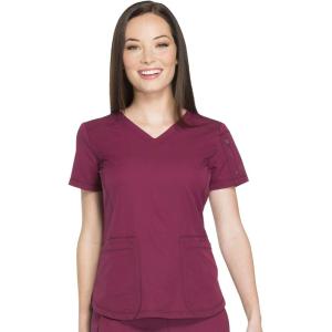 imageDickies Dynamix Womens Tops AthleticInspired VNeck Scrub Top with FourWay Stretch and Moisture Wicking DK730Wine