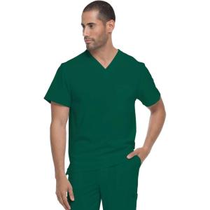 imageDickies EDS Essentials Men Scrubs Top Tuckable VNeck DK635Hunter Green