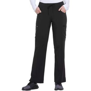 imageDickies EDS Essentials Scrubs for Women Drawstring Cargo Scrub Pants with FourWay Stretch and Moisture Wicking DK010Black