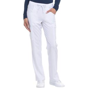 imageDickies EDS Essentials Scrubs for Women Drawstring Cargo Scrub Pants with FourWay Stretch and Moisture Wicking DK010White