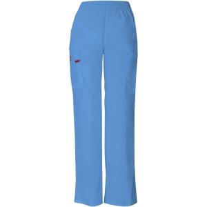 imageDickies EDS Signature Scrubs for Women Elastic Waist PullOn Cargo Pants for Women in Soft Brushed Poplin 86106Ciel Blue