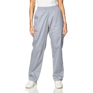 imageDickies EDS Signature Scrubs for Women Elastic Waist PullOn Cargo Pants for Women in Soft Brushed Poplin 86106Grey