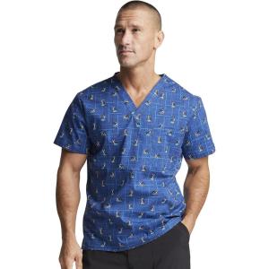 imageDickies EDS Signature Scrubs for Women and Scrubs for Men Unisex One Pocket VNeck Top in Soft Brushed Poplin 83706Doggone Cool