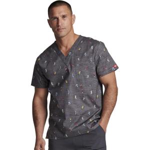 imageDickies EDS Signature Scrubs for Women and Scrubs for Men Unisex One Pocket VNeck Top in Soft Brushed Poplin 83706Hey There Sport