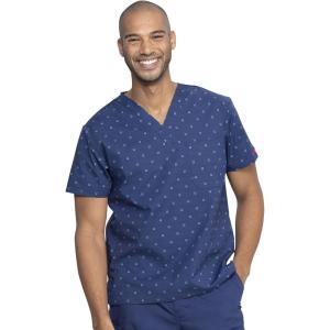imageDickies EDS Signature Scrubs for Women and Scrubs for Men Unisex One Pocket VNeck Top in Soft Brushed Poplin 83706Lucky U