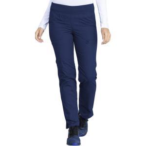 imageDickies EDS Signature Women Scrubs Pant Mid Rise Tapered Leg Pullon DK125Navy