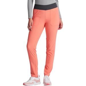 imageDickies EDS Signature Women Scrubs Pant Mid Rise Tapered Leg Pullon DK125Ravishing Coral  Pewter
