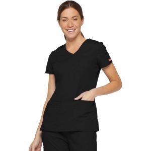imageDickies EDS Signature Women Scrubs Top VNeck 85906Black