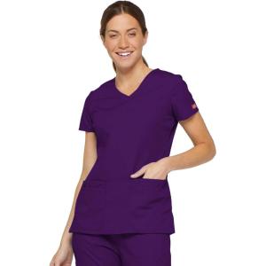 imageDickies EDS Signature Women Scrubs Top VNeck 85906Eggplant