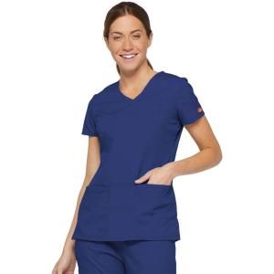 imageDickies EDS Signature Women Scrubs Top VNeck 85906Galaxy Blue