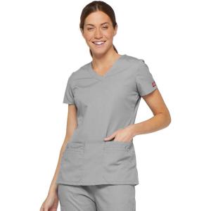 imageDickies EDS Signature Women Scrubs Top VNeck 85906Grey