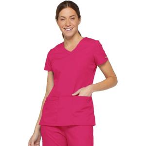imageDickies EDS Signature Women Scrubs Top VNeck 85906Hot Pink