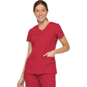 imageDickies EDS Signature Women Scrubs Top VNeck 85906Red