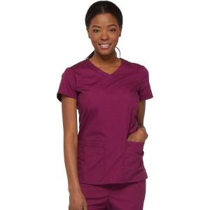 imageDickies EDS Signature Women Scrubs Top VNeck 85906Wine
