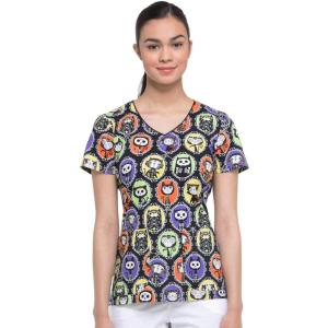 imageDickies EDS Women Scrubs Top VNeck DK700Dia De Los Gatos