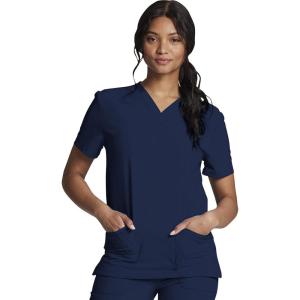 imageDickies EDS Women Scrubs Top VNeck DK700Navy