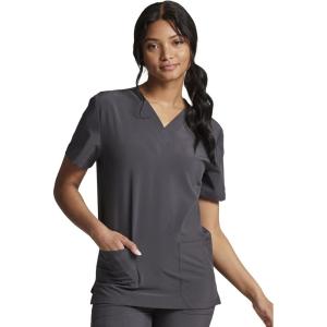 imageDickies EDS Women Scrubs Top VNeck DK700Pewter