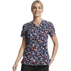 imageDickies EDS Women Scrubs Top VNeck DK700Safari Pop
