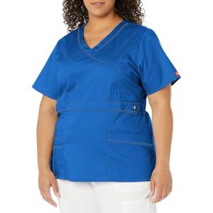 imageDickies Gen Flex Women Scrubs Top Mock Wrap 817355Royal