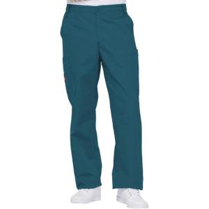 imageDickies Mens PullOn Pant with 7 Pockets Elastic Waistband with Button Closure 81006Caribbean Blue