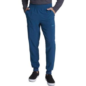 imageDickies Mens Scrub Jogger Mid Raise Five Pockets Elastic Waistband Pants with an Inside Drawstring DK223Caribbean Blue