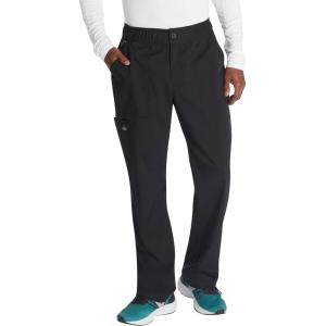 imageDickies Mens Scrub Pant Mid Rise Straight Leg Pants with 6 Pockets Zip Fly Front DK220Black