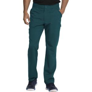 imageDickies Mens Scrub Pant Mid Rise Straight Leg Pants with 6 Pockets Zip Fly Front DK220Caribbean Blue