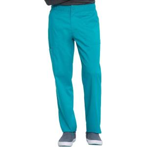 imageDickies Mens Scrub Pant Mid Rise Straight Leg Pants with 6 Pockets Zip Fly Front DK220Teal Blue