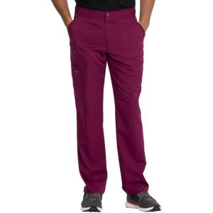 imageDickies Mens Scrub Pant Mid Rise Straight Leg Pants with 6 Pockets Zip Fly Front DK220Wine