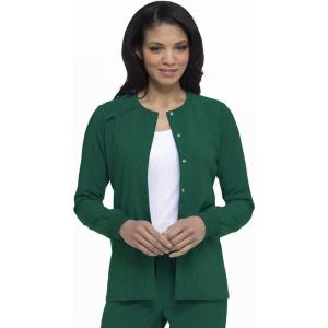 imageDickies Scrub Jackets For Woman Snap Front Warmup Jacket With 2 Pockets  DK305Hunter Green