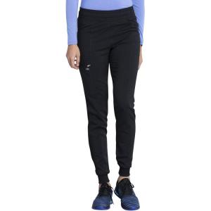 imageDickies Women Scrub Pant Mid Rise Jogger with 5 Pocket and Elastic Waistband DK155Black