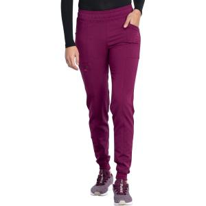 imageDickies Women Scrub Pant Mid Rise Jogger with 5 Pocket and Elastic Waistband DK155Wine
