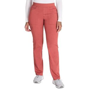 imageDickies Women Scrub Pullon Pant Mid Rise Tapered Leg Bottoms with 6 Pockets ampamp RibKnit Waistband DK135Heather Clay