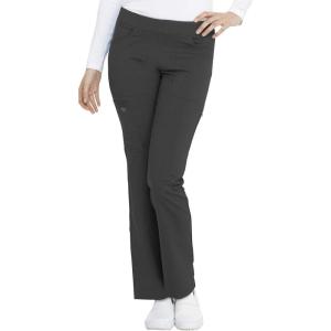 imageDickies Women Scrub Pullon Pant Mid Rise Tapered Leg Bottoms with 6 Pockets ampamp RibKnit Waistband DK135Pewter