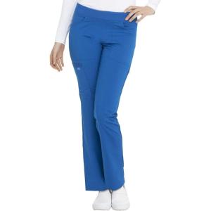 imageDickies Women Scrub Pullon Pant Mid Rise Tapered Leg Bottoms with 6 Pockets ampamp RibKnit Waistband DK135Royal