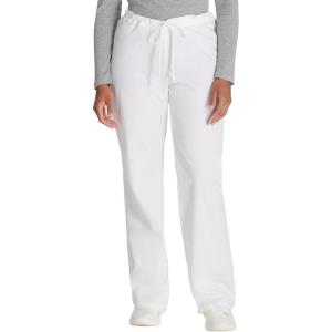 imageDickies Women and Men Natural Rise Pant with 2 Pockets and Adjustable Drawstring 83006White