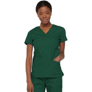 imageDickies Womens EDS Signature Scrubs Jr Fit Mock Wrap TopHunter