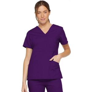 imageDickies Womens Genflex Youtility Mock Wrap TopEggplant