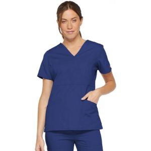 imageDickies Womens Genflex Youtility Mock Wrap TopGalaxy Blue